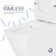 Унітаз-компакт Qtap Crow безобідковий з сідінням Soft-close QT05222170W - изображение 6