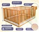 Детская деревянная кровать-манеж от Busy Wood «Оазис» с высокими бортиками, 200×90 см, Натуральное дерево+Мятный - изображение 2