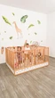 Детская деревянная кровать-манеж от Busy Wood «Оазис» с высокими бортиками, 200×90 см, Натуральное дерево+Белый - изображение 6