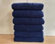 Набор турецких махровых однотонных полотенец Zeron 6 штук 70х140 Dark Blue плотность 500 г/м2 - изображение 1