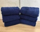 Набор турецких махровых однотонных полотенец Zeron 6 штук 50х90 Dark Blue плотность 500 г/м2 - изображение 4