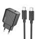 Комплект Павербанк Hoco J123B 30000 mAh 22.5W 3A и Сетевой Адаптер Hoco CS22A Value 30W Type-C to Type-C Павербанк с быстрой зарядкой Hoco J123B Element Портативный аккумулятор внешний аккумулятор 3USB/Type-C/Lightning Черный - изображение 8