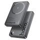 Павербанк Hoco 10000mAh 20W Павербанк Hoco Q34 Clever с беспроводной зарядкой Magsafe, Портативный внешний аккумулятор, порт Type-C, быстрая зарядка PD, LED-дисплей Серый - изображение 1