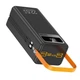 Павербанк WUW 60000mAh 22.5W Павербанк WUW TUGII Y106 зі швидкою зарядкою PD/QC, Портативний зовнішній акумулятор, універсальні порти 4USB/Type-C, LED-дисплей, 4 вбудовані кабелі Lightning/Micro/Type-C/USB Чорний - зображення 2