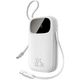 Павербанк Baseus 20000mAh 22.5W Павербанк Baseus EnerFill FC31 QPow 3 зі швидкою зарядкою, Портативний зовнішній акумулятор, порти USB/Type-C, LED-дисплей, 2 вбудовані кабелі Type-C/Lightning (P10082107213) Білий - зображення 3