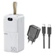 Комплект Павербанк Remax RPP-117 50000 mAh 22.5W 5A и Сетевой Адаптер Hoco CS22A Value 30W Type-C to Type-C Павербанк с быстрой зарядкой Remax RPP-117 Piloteer Портативный внешний аккумулятор 2USB/Type-C/MircoUSB Белый - изображение 1