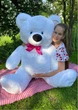 Мягкая игрушка BigMishki плюшевый мишка Томми 150 см белый - изображение 2