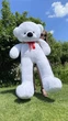 Мягкая игрушка BigMishki плюшевый мишка Монти 200 см белый - изображение 1