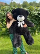 Мягкая игрушка BigMishki плюшевый мишка Ветли 130 см черный - изображение 1