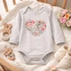 Детский боди с длинным рукавом для девочки Disney Baby 62-68 см (2-6М) серый - изображение 1
