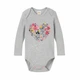 Детский боди с длинным рукавом для девочки Disney Baby 62-68 см (2-6М) серый - изображение 2