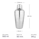 Шейкер Total Barware Коблер з нержавіючої сталі 500 мл Сріблястий (51419-Sh-bar-500-s) - зображення 4