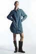 Сукня жіноча COS oversized denim mini shirt dress 1209430001 40 Синій - изображение 1