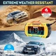 Автомобильное зарядное устройство MEISHILE (8A 12V) Multi Protections, Автоматическое разумное зарядное устройство с сенсорным ЖК-экраном для автомобиля, мотоцикла, газонокосилки или лодки. Цвет: Черно-желтый - изображение 2