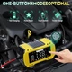 Автомобильное зарядное устройство MEISHILE (8A 12V) Multi Protections, Автоматическое разумное зарядное устройство с сенсорным ЖК-экраном для автомобиля, мотоцикла, газонокосилки или лодки. Цвет: Черно-желтый - изображение 4