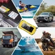 Автомобильное зарядное устройство MEISHILE (8A 12V) Multi Protections, Автоматическое разумное зарядное устройство с сенсорным ЖК-экраном для автомобиля, мотоцикла, газонокосилки или лодки. Цвет: Черно-желтый - изображение 7