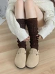 Гольфы плотные ажурные 36-42 коричневые - изображение 4
