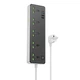 Сетевое зарядное устройство удлинитель Hoco AC13A 5x220V+3хUSB+1хType-C 2500W DC17W 1.5 м EU Черный с белым - изображение 1