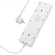 Мережевий зарядний пристрій Подовжувач з USB HOCO AC14A Rico 5x220VEU+3хUSBх18W+Type-Cх30W 2500W PD/QC 3A/30W 1,5 м Чорний з білим - зображення 6