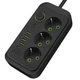 Удлинитель на 3 розетки, сетевой фильтр Power Socket с USB-C, 1.8 метра, Черный - изображение 3