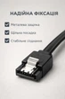 Кабелі SATA 3.0 із засувками, комплект 2 шт: прямий + кутовий, чорні - зображення 2