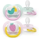 Пустушка Philips AVENT Ultra Air 0-6 місяців 2 шт жовто-рожева (SCF080/24) - зображення 1