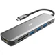 Порт-репликатор Silicon Power Docking Station USB-C 7-in-1 Boost SU20 Silver Aluminum (SPU3C07DOCSU200G) - изображение 2