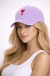 Молодежная кепка с вышивкой Ами (Ami) One-size 54-57см Сиреневый - изображение 1