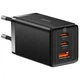 Зарядное Устройство Baseus GaN5 Pro 65W (2Type-С+USB) black + Кабель Type-C-Type-C 100W (1m) - изображение 1