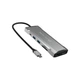 Концентратор J5create USB-C 9-in-1 2xUSB 3.2 + 2xUSB-C PD + 2xHDMI 4K + DisplayPort + SD/TF + RJ45 1000Mbps gray (JCD397-N) - зображення 1