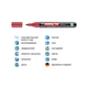 Маркер Edding Paint e-790 2-3 мм круглий рожевий (e-790/09n) - зображення 2