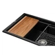 Мойка кухонная GRANADO Optimal Artes black shine (+ змішувач Badalona LUX inox + дозатор Redondo inox + ко (ksg1201) - изображение 6