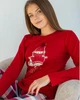 Жіноча піжама Gisela арт.21304G бордова розмір L - зображення 3