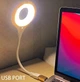 USB лампа фонарь 16 LED 20 см вращающийся кабель, ночник с голосовым управлением (Китайские слова) Белый - изображение 14