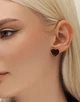 Сережки деликатные Сердце jewelry Коричневые - изображение 3