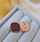 Сережки деликатные Прямоугольники jewelry Коричневые - изображение 7