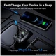 FM-трансмиттер Baseus S-09 Pro Series с быстрой зарядкой USB Type-A и USB Type-C черный - изображение 9
