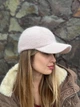 Бейсболка кепка з ангори жіноча тепла Zefur One size бежева - изображение 3