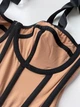 Жіночий корсет у білизняному стилі з контрастним оздобленням Honey Fashion Accessories M бежевий (10-20) - зображення 6