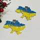 Магніт сувенірний Ukraine карта України жовто-блакитна з тризубом - зображення 3