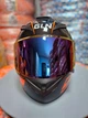 Мото шлем интеграл G-Lion чёрный с оранжевыми неоновыми вставками, размер XL, с визором и перчатками - изображение 2
