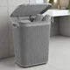 Кошик для білизни з кришкою і ручками, пластиковий 50 л, Сірий (014-ANTHRACITE) - зображення 2