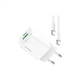 Зарядний пристрій ColorWay GaN Mini 35W PD Port PPS USB (Type-C PD + USB QC4.0) cable Type-C (CW-CHS055PDC-WT) ColorWay CW-CHS055PDC-WT 925590 - зображення 1