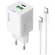 Зарядний пристрій ColorWay C101A GaN Mini 20W PD PPS USB-C + USB-A QC4.0 + cable USB-C to USB-C black (CW-CHS062PDC-WT) ColorWay CW-CHS062PDC-WT 925729 - зображення 2