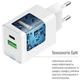 Зарядний пристрій ColorWay C101A GaN Mini 20W PD PPS USB-C + USB-A QC4.0 + cable USB-C to USB-C black (CW-CHS062PDC-WT) ColorWay CW-CHS062PDC-WT 925729 - зображення 8
