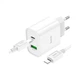 Зарядний пристрій HOCO C80A Plus Rapido 1xUSB-C PD20W + 1xUSB QC3.0 + cable USB-C to Lightning White (6931474779892) HOCO 6931474779892 925660 - зображення 2
