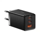 Зарядное устройство Baseus 2xUSB-C 65W + 1xUSB GaN + cable USB-C to USB-C 100W 1.0m black (CCGP120201) Baseus CCGP120201 925814 - изображение 1