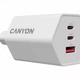 Зарядний пристрій Canyon HEXAGON 65 GaN 65W 2xPD 1xQC EU White (CND-CHAHEX65W) CANYON CND-CHAHEX65W 925527 - зображення 5