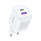 Зарядний пристрій Ugreen USB + USB-C GaN 30W X516 white (65015) UGREEN 65015 925863 - зображення 2