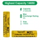 Акумулятор 14650 Li-Ion Vapcell INR14650 M21, 2100mAh, 4A, 4.2/3.6/2.5V, Gold - зображення 2